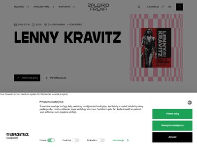 „Žalgirio“ arena.    www.zalgirioarena.lt