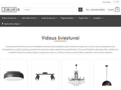 Šiuolaikinių šviestuvų salonas internete | Žiburys